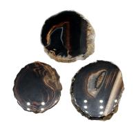 Bijoux pendentifs agate, aucun trou, couleurs mélangées, 58x51x5mm, Vendu par PC