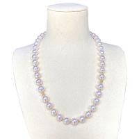 perles Akoya cultivées collier, pour femme, blanc, 7-8mm, Longueur:Environ 15.75 pouce, Vendu par PC