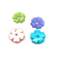 Natural Colored Shell Beads Flower Carved DIY 10mm Sold By PC