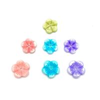 Natural Colored Shell Beads Flower Carved DIY 10mm Sold By PC