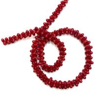 Synthetische Korallen Perlen, Erdnuss, DIY & verschiedene Größen vorhanden, rot, 4x9mm,5x9mm, verkauft per 14.96 ZollInch Strang