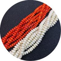 Synthetic Coral Beads Abacus DIY 5x3- Sold Per 14.96 Inch Strand