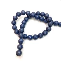 Perles de corail synthétiques, Rond, DIY & normes différentes pour le choix, bleu, 6-24mm, Vendu par 14.96 pouce brin