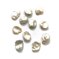 Perles nacres sans trou de culture d'eau douce, perle d'eau douce cultivée, baroque, DIY & aucun trou, blanc, 15-20mm, 10PC/sac, Vendu par sac