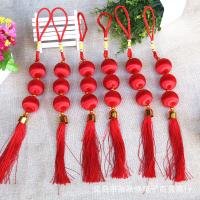 Tassel decorativo, plástico, with Poliéster, Lanterna, Vario tipos a sua escolha, vermelho, 380mm, vendido por PC