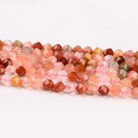 Fukurokuju Beads, Round, Star Cut Faceted & DIY & faceted, mixed colors, Sold Per 38 cm Strand