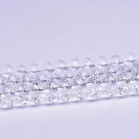Perles de Quartz clair naturel, abaque, DIY & facettes, blanc, Vendu par 38 cm brin