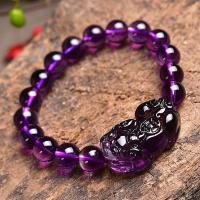 Amethyst Bracelet Fabulous Wild Beast anti-fatigue & for woman purple Length 7.5 Inch Sold By PC