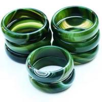 Green Agate Bangle for woman green 60-65mm Sold By PC