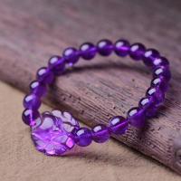 Amethyst Bracelet, Fox, anti-fatigue & for woman, purple, 8mm, Length:7.5 Inch, Sold By PC