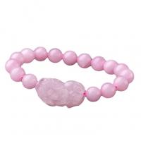 Rose Quartz Bracelet Fabulous Wild Beast Unisex & anti-fatigue pink Length 7.5 Inch Sold By PC