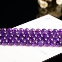 Natural Amethyst Beads Round DIY purple Sold Per 38 cm Strand
