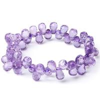 Amethyst Bracelet, Teardrop, anti-fatigue & for woman & faceted, purple, 6.50x9mm, 45PCs/Strand, Sold Per 7.5 Inch Strand