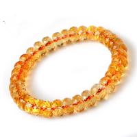 perles de citrine bracelet, abaque, antifatigue & pour femme & facettes, Jaune, Longueur:7.5 pouce, Vendu par PC