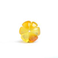 Amber Beads Pumpkin yellow 11-12mm Sold By PC