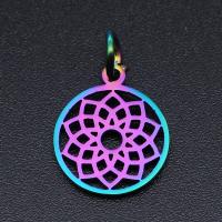Stainless Steel Pendants colorful plated fashion jewelry & DIY multi-colored Sold By Bag