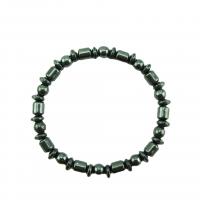 Hematite Bracelet, Unisex & different size for choice, black, Length:Approx 7.09 Inch, Sold By PC