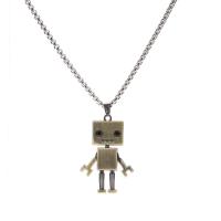 Tibetan Style Sweater Chain Necklace, with Titanium Steel, Robot, plated, different materials for choice & Unisex, more colors for choice, nickel, lead & cadmium free, 45mm, Length:Approx 27.56 Inch, Sold By PC