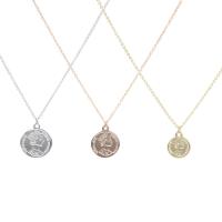 Brass Necklace, Round, plated, vintage & Unisex & different size for choice, more colors for choice, Length:Approx 16.54 Inch, Sold By PC