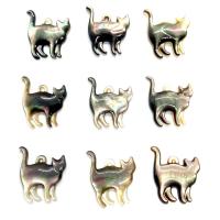 Shell Pendants, Cat, Carved, DIY, more colors for choice, 14x16mm, Sold By PC