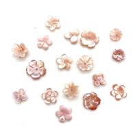 Natural Pink Shell Beads Carved DIY pink 8-12mm Sold By Bag