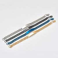 Titan Edelstahl Armband, Titanstahl, plattiert, unisex & verschiedene Größen vorhanden & Twist oval, keine, verkauft von PC