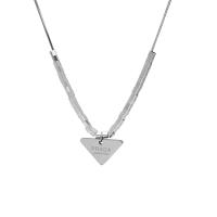 Titanium Steel Necklace with 2.16 inch extender chain & for woman original color Length Approx 16.53 Inch Sold By PC