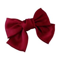 Hair Snap Clips, Cloth, with Tibetan Style, Bowknot, for woman, more colors for choice, 180mm, Sold By PC