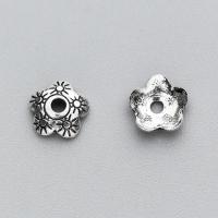 925 Sterling Silber Perlenkappe, Blume, keine, 6mm, verkauft von PC