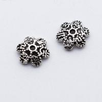 925 Sterling Silver Bead Cap, Flower, silver color, 5mm, Sold By PC