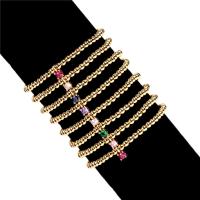 Cubic Zirconia Micro Pave Brass Bracelet gold color plated micro pave cubic zirconia & for woman nickel lead & cadmium free Length Approx 17-18 cm Sold By PC