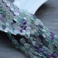 Fluorit Beads, Farverige Fluorite, du kan DIY, blandede farver, Solgt Per 40 cm Strand