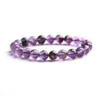 Purple Rutilated Quartz Bracelet, Unisex & anti-fatigue, purple, Length:7.5 Inch, Sold By PC