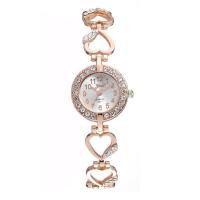 Pulsera de Reloj para Mujer, aleación de zinc, con diamantes de imitación, más colores para la opción, 180x24x7mm, Vendido por UD