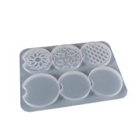 Conjunto de moldes epóxi DIY, silicone, branco, 215x16mm, vendido por box