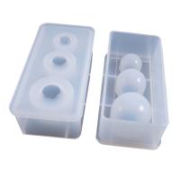 Conjunto de moldes epóxi DIY, silicone, branco, vendido por box