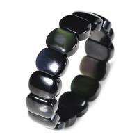 Obsidienne bracelet, unisexe & antifatigue, couleurs mélangées, Longueur:15 cm, Vendu par PC