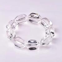 quartz clair bracelet, antifatigue & pour homme, transparent, 25x16mm, Longueur:7.5 pouce, Vendu par PC
