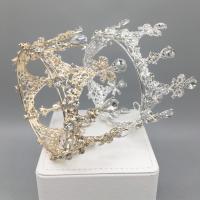 Bridal Tiaras Zinc Alloy Crown plated fashion jewelry & for woman & with glass rhinestone Sold By PC