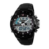 SKmei® Unisex Smykker Watch, Plast, med Plastic & Stainless Steel, Runde, forgyldt, vandtæt & luminated, flere farver til valg, 207x48x14mm, Solgt af PC