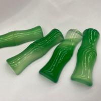 Green Agate Decoration, green, 14x45mm, Sold By PC