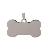 Titanium Steel Pendants, Dog Bone, plated, fashion jewelry, more colors for choice, 50x28mm,40x24mm, Sold By PC
