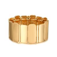 Pulsera de Aleación de Zinc, chapado en color dorado, Joyería & unisexo, libre de níquel, plomo & cadmio, 28mm, 12mm, longitud:aproximado 7 Inch, Vendido por UD