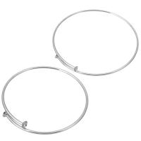 Stainless Steel Cuff Bangle Adjustable original color Sold By PC