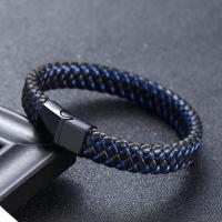 Leather Cord Bracelet Microfiber PU with Zinc Alloy Unisex Length Approx 8.07 Inch Sold By PC