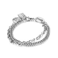 Titanium Steel Bracelet & Bangle, different length for choice & Unisex, original color, Sold By PC