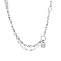 Титановые стали ожерелье, титан, различной длины для выбора & Мужская, оригинальный цвет, продается PC