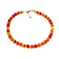 Natural Gemstone Necklace Zinc Alloy with Natural Stone for woman mixed colors Length 52 cm Sold By PC