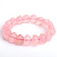 Quartz Bracelets, Rose Quartz, Unisex & anti-fatigue, pink, Length:Approx 15 cm, Sold By PC