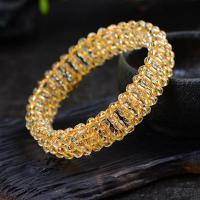 Rutilated Quartz Bracelet, radiation protection & for woman, yellow, Length:15 cm, Sold By PC